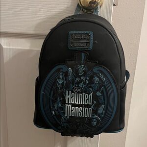 Loungefly Haunted Mansion Black and Blue Backpack